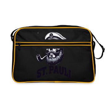 St.Pauli Kiez Hamburg Totenkopf Sankt Pauli - Retro Bag - black/gold - Front