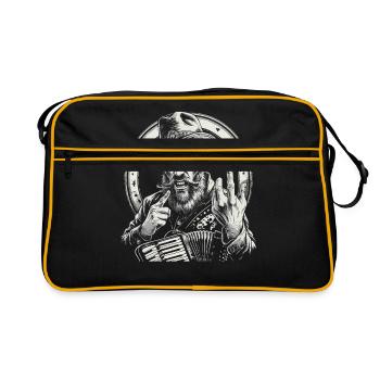 Grantler Grantig Bairischen Dialekten Bayern - Retro Tasche - Schwarz/Gold - Vorne