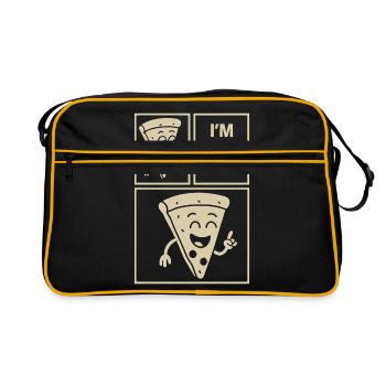 I'm Too Cheesy Pizza Comic - Retro Bag - black/gold - Front