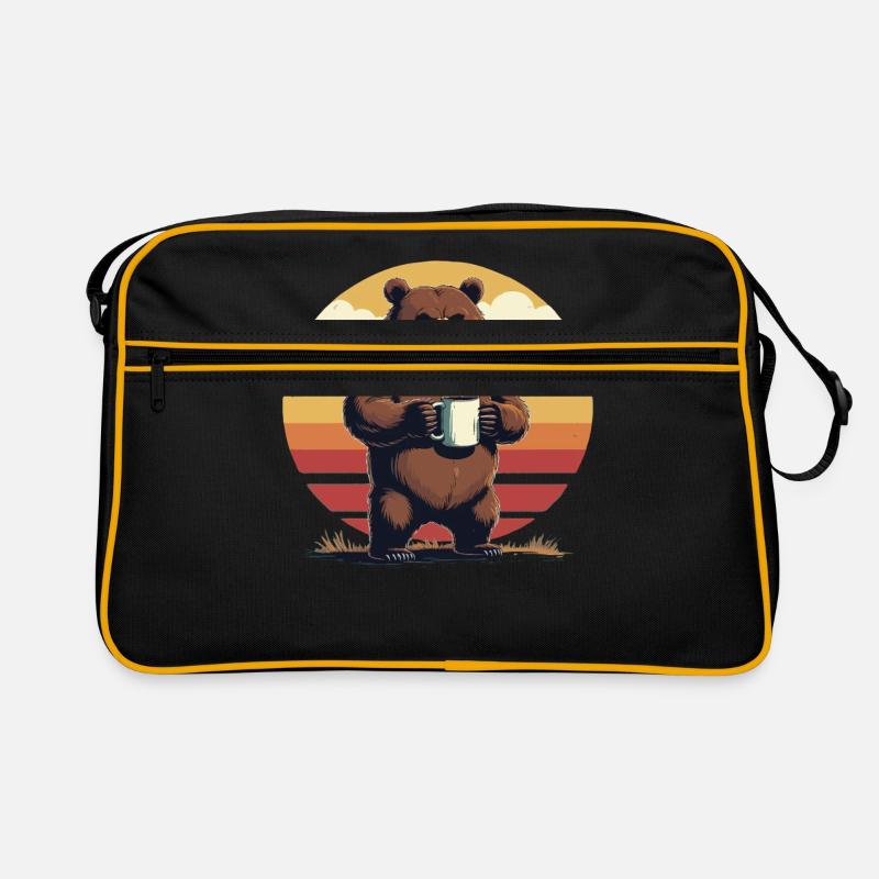 Grim Bear Coffee Mug Bears Coffee Tired Retro Bag
