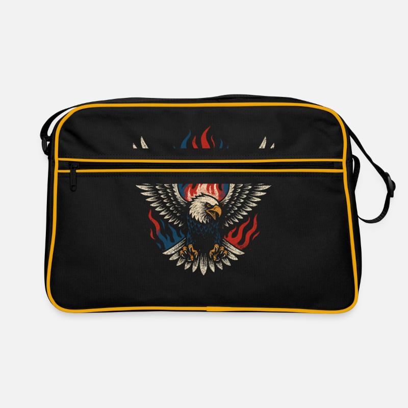 American - Flaming Eagle Retro Bag