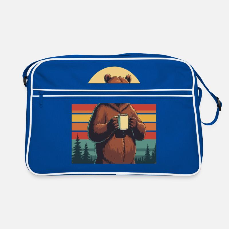 Grimmiger Bär Kaffeetasse Bären Kaffee Müde Retro Tasche