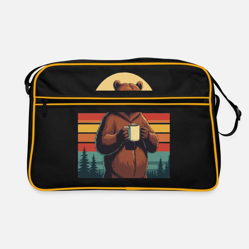 Grim Bear Coffee Mug Bears Coffee Tired Retro Bag