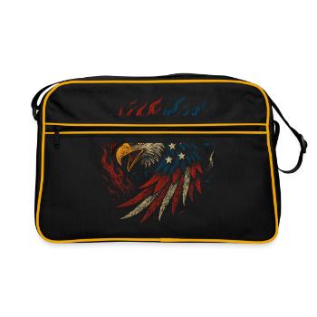 Freedom Eagle - Patriotic Eagle - Retro Bag - black/gold - Front