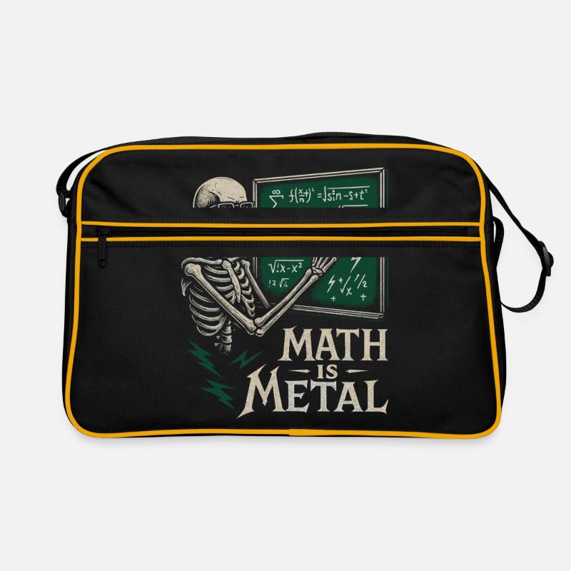 Math est une jupe de tableau noir squelette en métal - Sac Retro - noir/or