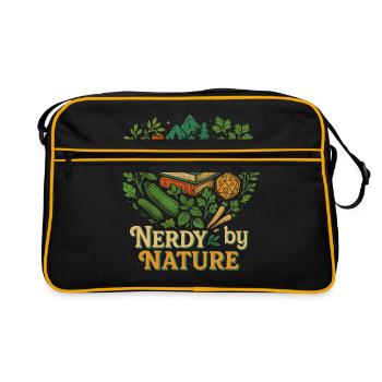 Nerdy par nature Illustration rétro - Sac Retro - noir/or - Devant