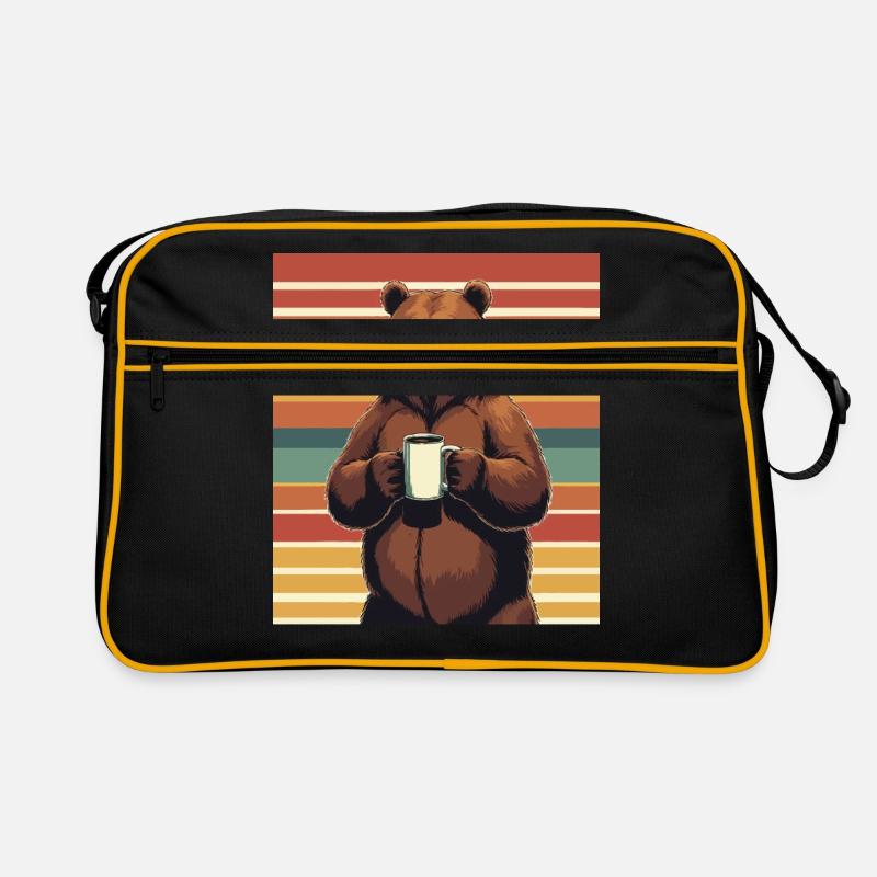 Grim Bear Coffee Mug Bears Coffee Tired Retro Bag