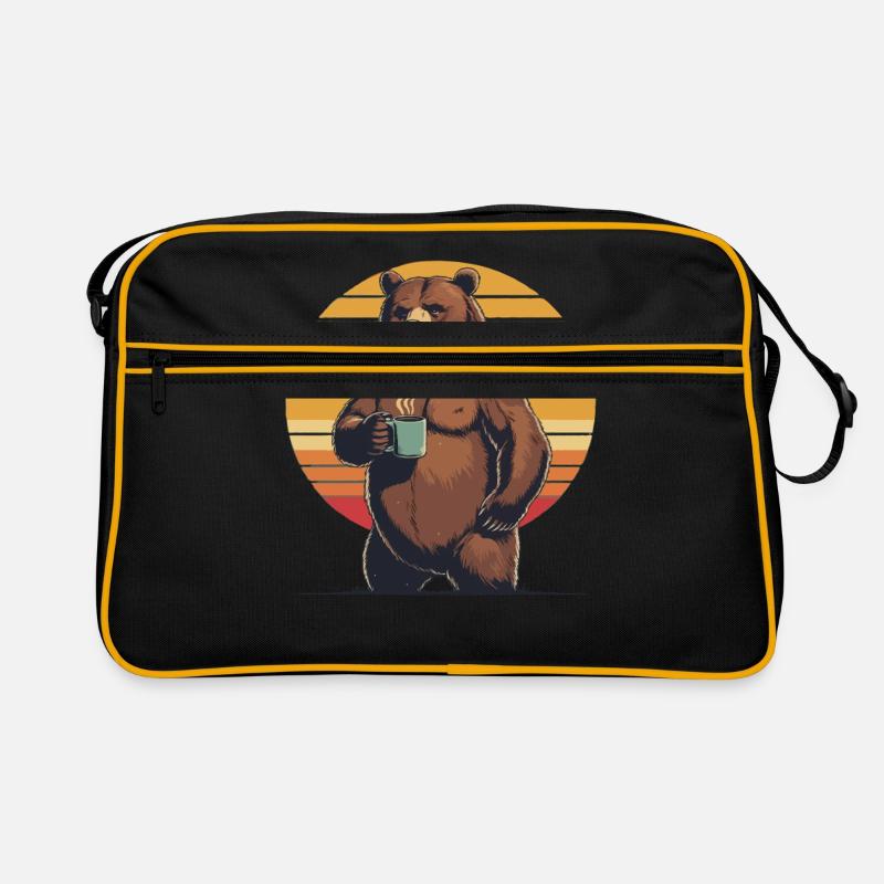 Grim Bear Coffee Mug Bears Coffee Tired Retro Bag