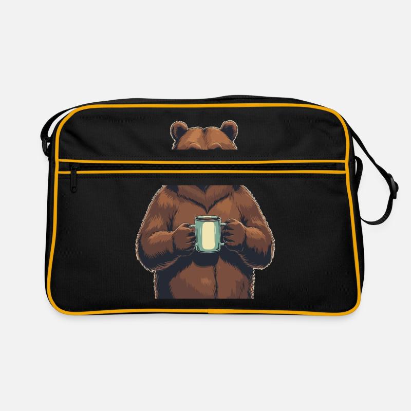 Grim Bear Coffee Mug Bears Coffee Tired Retro Bag