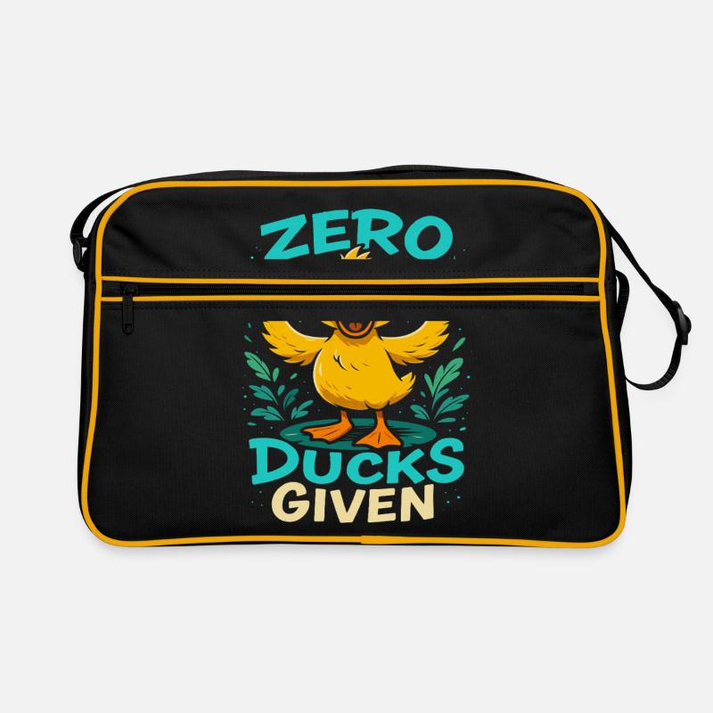Zero Ducks Given Enten-Motiv Spaß Retro Tasche