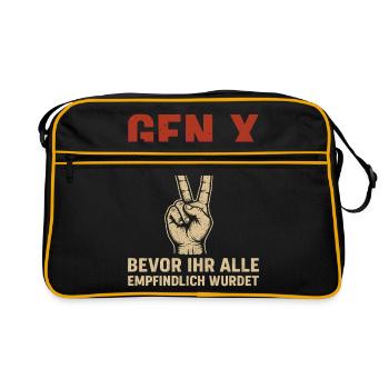 Gen X Die Badass-Generation Humor - Retro Tasche - Schwarz/Gold - Vorne