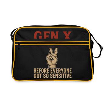 Gen X Die Coole Generation - Retro Tasche - Schwarz/Gold - Vorne