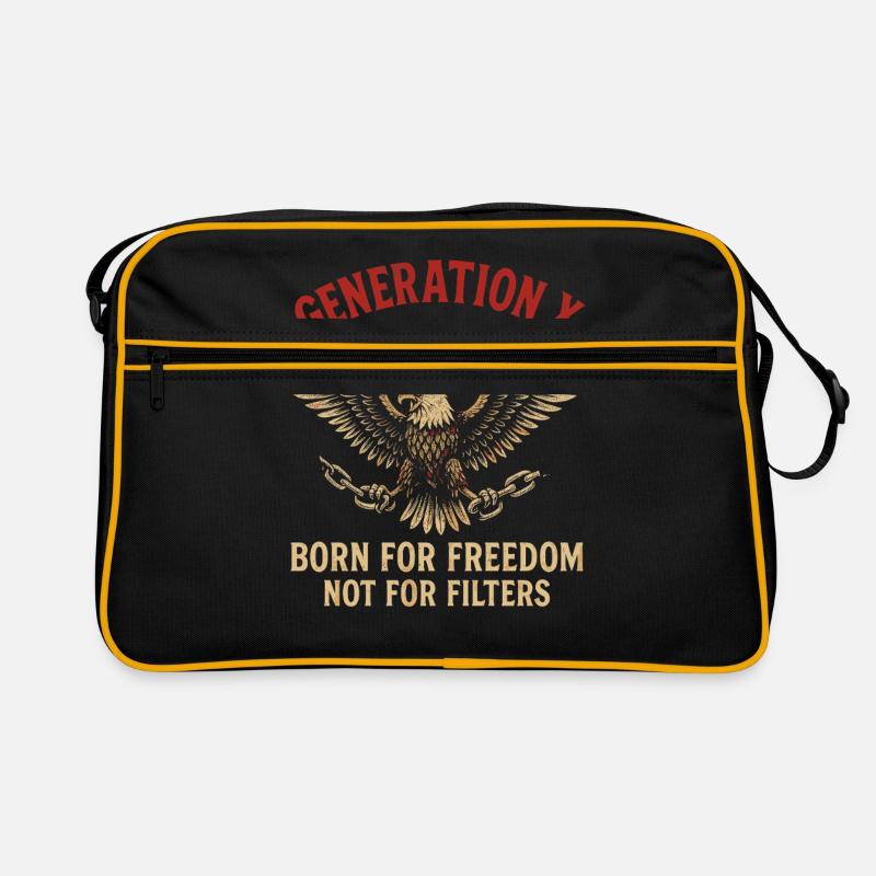 Generation X Freiheit Adler Statement Retro Tasche