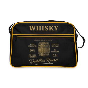 Whisky is beer with distillation background - Retro Bag - black/gold - Front