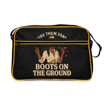 Boots On The Ground Western Vibes - Retro Bag - black/gold - Front