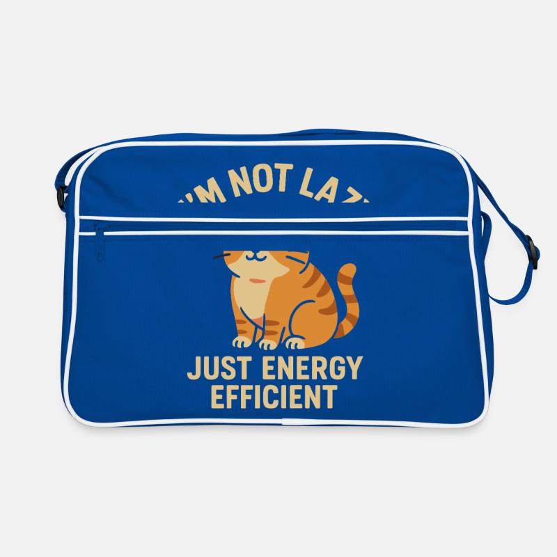 I'm Not Lazy Just Energy Saving Cat Retro Bag