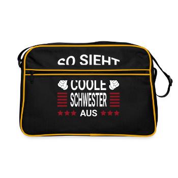 Style de sœur cool - Sac Retro - noir/or - Devant