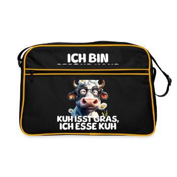 Second Hand Vegetarian - Retro Bag - black/gold - Front