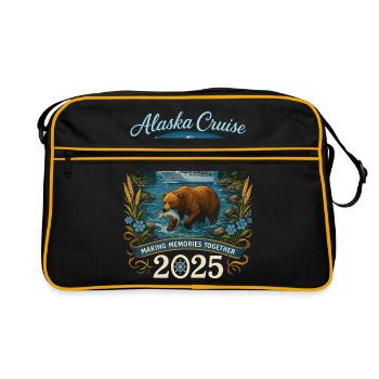 Croisière Alaska 2025 Aventure Nature - Sac Retro - noir/or - Devant