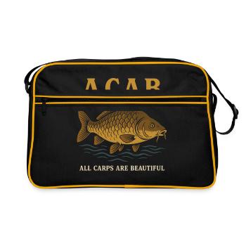 A.C.A.B – All Carps Are Beautiful - Retro Tasche - Schwarz/Gold - Vorne