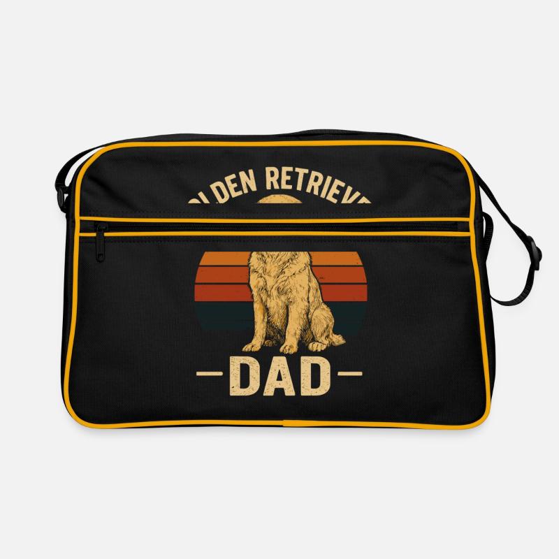 Golden Retriever Papa Retro Stil Retro Tasche