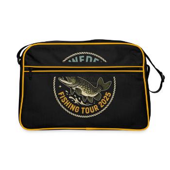 Voyage de pêche en Suède 2025 Aventure - Sac Retro - noir/or - Devant