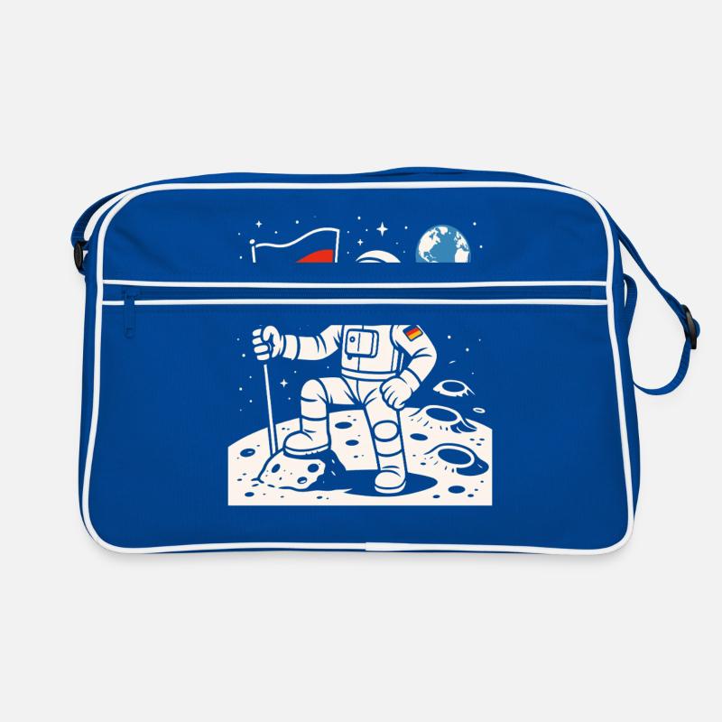 Astronaute aventureux avec drapeau allemand Sac Retro