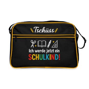 Goodbye Kindergarten Hello Schoolchild - Retro Bag - black/gold - Front