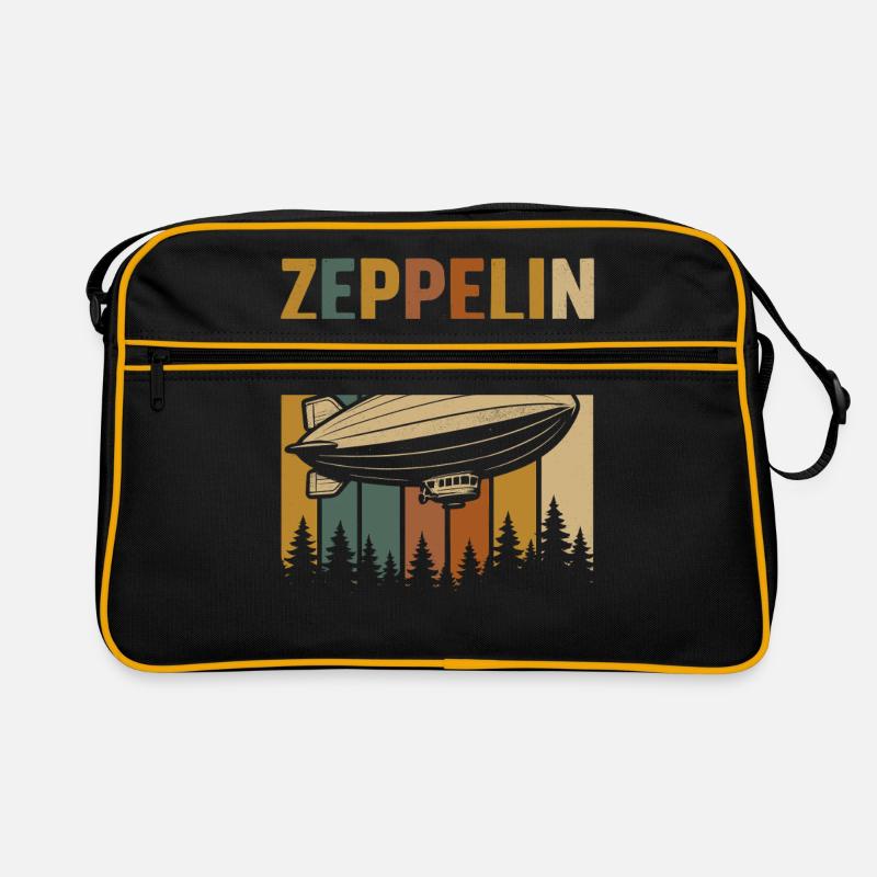Zeppelin Luftschiff mit Retro Streifen Retro Tasche