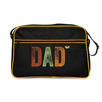 Papa Haut Trois - Père Trois Enfants Rétro Fête des Pères - Sac Retro - noir/or - Devant