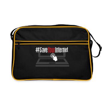 Save Your Internet - Sac Retro - noir/or - Devant