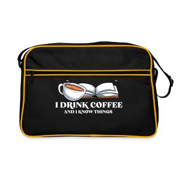 Lesen - Retro Tasche - Schwarz/Gold - Vorne