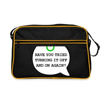 Computer Support Tried turning it off and on again - Retro Bag - black/gold - Front
