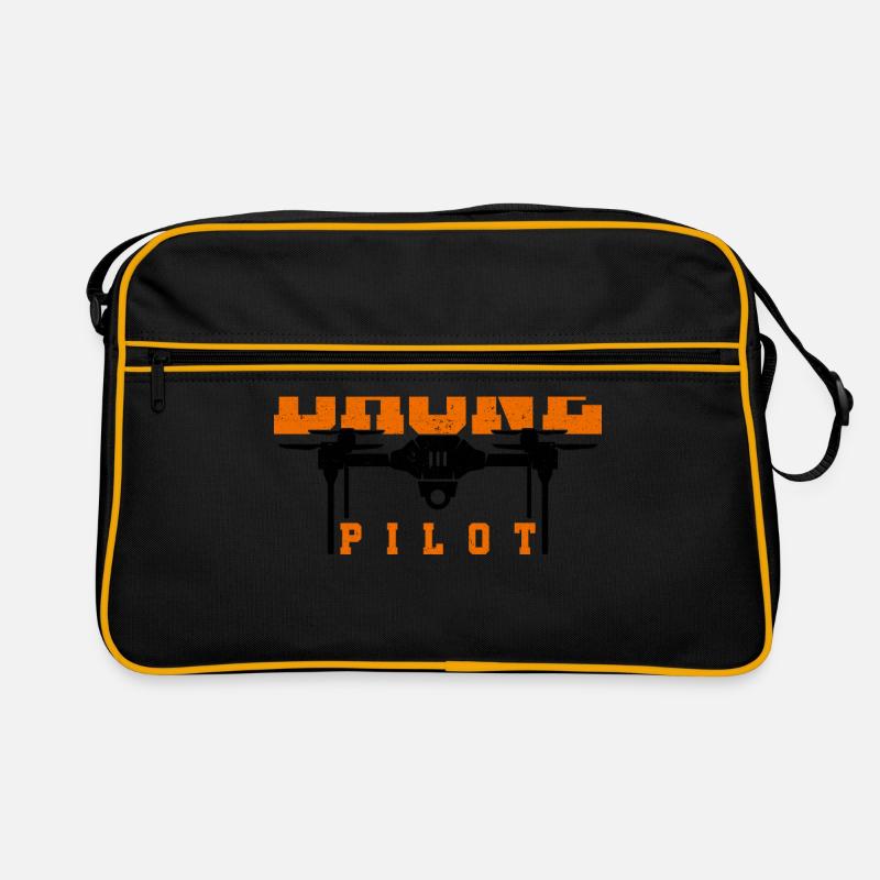 Pilot Graphic Drone Flying Quadcopter Pilot RC Dro Retro Bag
