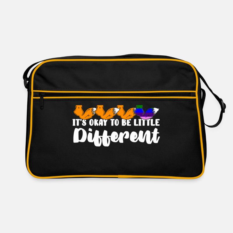LGBT Gruppe Flagge Geschenkidee - Retro Tasche - Schwarz/Gold