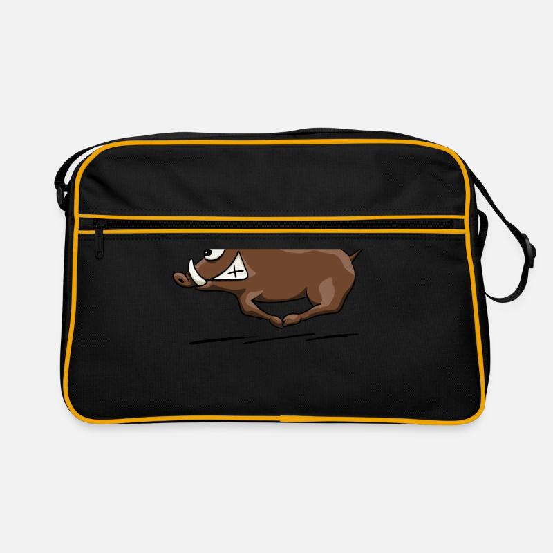 Wildsau Wildschwein Eber Hauer Jäger Jagd Geschenk Retro Tasche