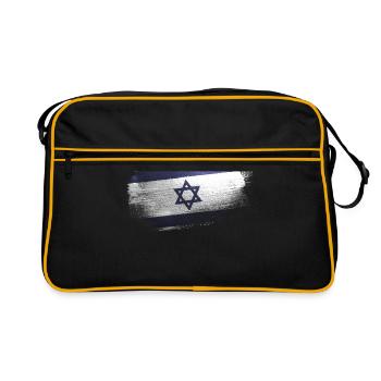 Israël Vernse drapeau Idée de cadeau - Sac Retro - noir/or - Devant