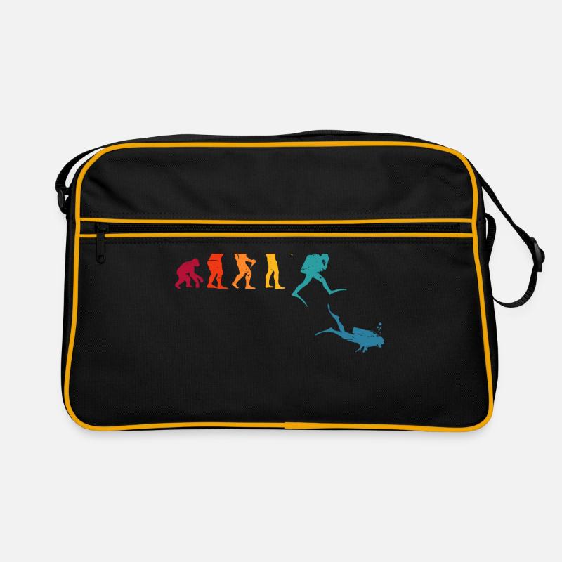 Evolution Graphic Diver Diving Scuba Diver Apnoe S Retro Tasche