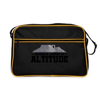 Needed A Change Of Altitude Hinking Mountaineering - Retro Tasche - Schwarz/Gold - Vorne