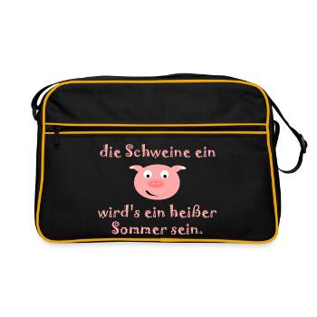 The pigs put on cream - Retro Bag - black/gold - Front
