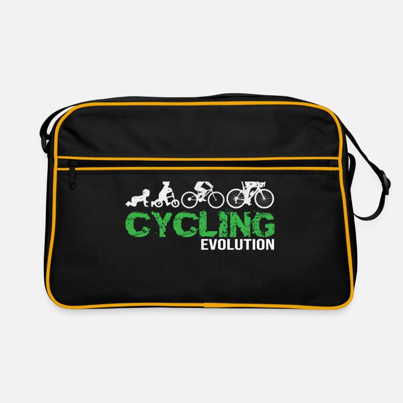 Cycling Evolution Bike Entwicklung Radfahrer Retro Tasche