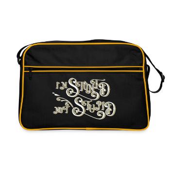 Je suis défoncé, mais pas un dicton stupide pour Stoner - Sac Retro - noir/or - Devant