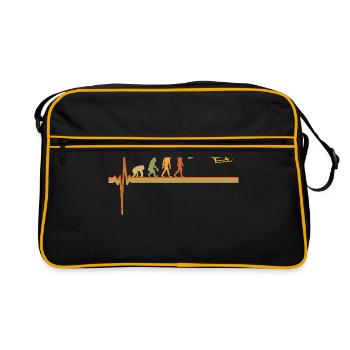 Hélicoptère pilote ECG rythme cardiaque Evolution - Sac Retro - noir/or - Devant