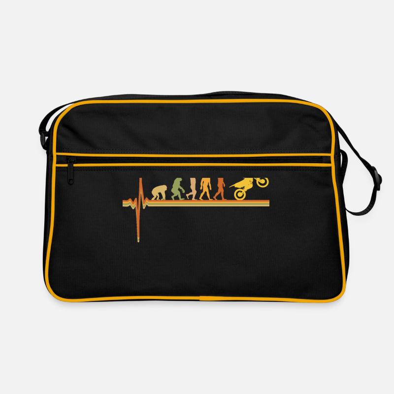Motocross ECG Rythme cardiaque Evolution Moto Biker Sac Retro