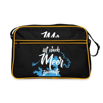 I feel like the sea holiday - Retro Bag - black/gold - Front