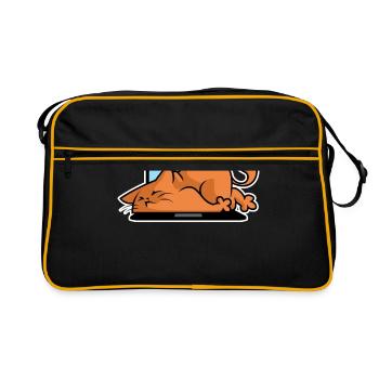 Cats and computers - Retro Bag - black/gold - Front