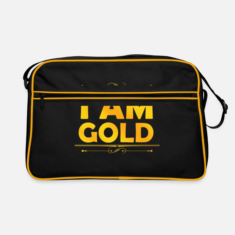 Golden I am Gold Retro Bag