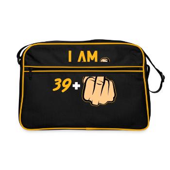 40th birthday - Retro Bag - black/gold - Front