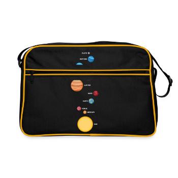 Solar system - Retro Bag - black/gold - Front