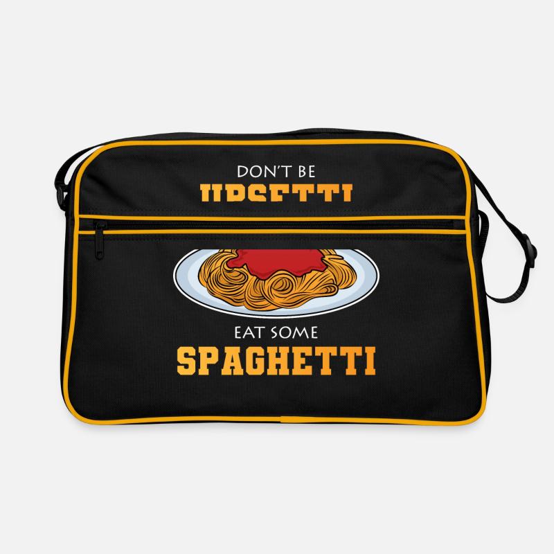 Spaghetti Lustig - Retro Tasche - Schwarz/Gold
